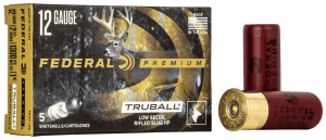 Federal PB127LRS Premium Vital-Shok TruBall 12Gauge 2.75" 1oz RifledSlug Shot 5 Per Box