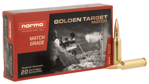 Norma Ammunition 20160392 Dedicated Precision Golden Target Match 6mmCreedmoor 107gr Hollow Point Boat Tail 20 Per Box/10 Case