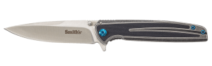 Smiths Products 51275 Imfima 3.26" Folding Drop Point Plain Bead Blasted 3Cr13MoV SS Blade/ Bead Blasted Stainless Steel Handle Includes Pocket Clip