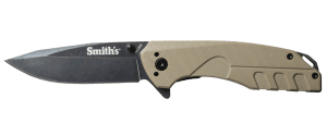 Smiths Products 50995 BattlePlan 3.35ā³ Folding Drop Point Plain Black Stonewashed 400 SS Blade/ Desert Tan G10 Handle Includes Pocket Clip Smiths Products 50995 BattlePlan 3.35ā³ Folding Drop Point Plain Black Stonewashed 400 SS Blade/ Desert Tan G10 Handle Includes Pocket Clip