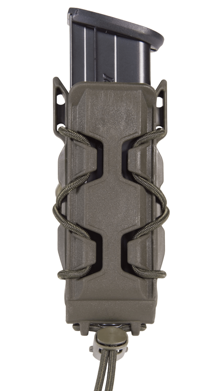 High Speed Gear 16PT01OD TACO V2 Mag Pouch Single OD Green Polymer Belt Clip/MOLLE U-Mount Compatible w/ Pistol Mags