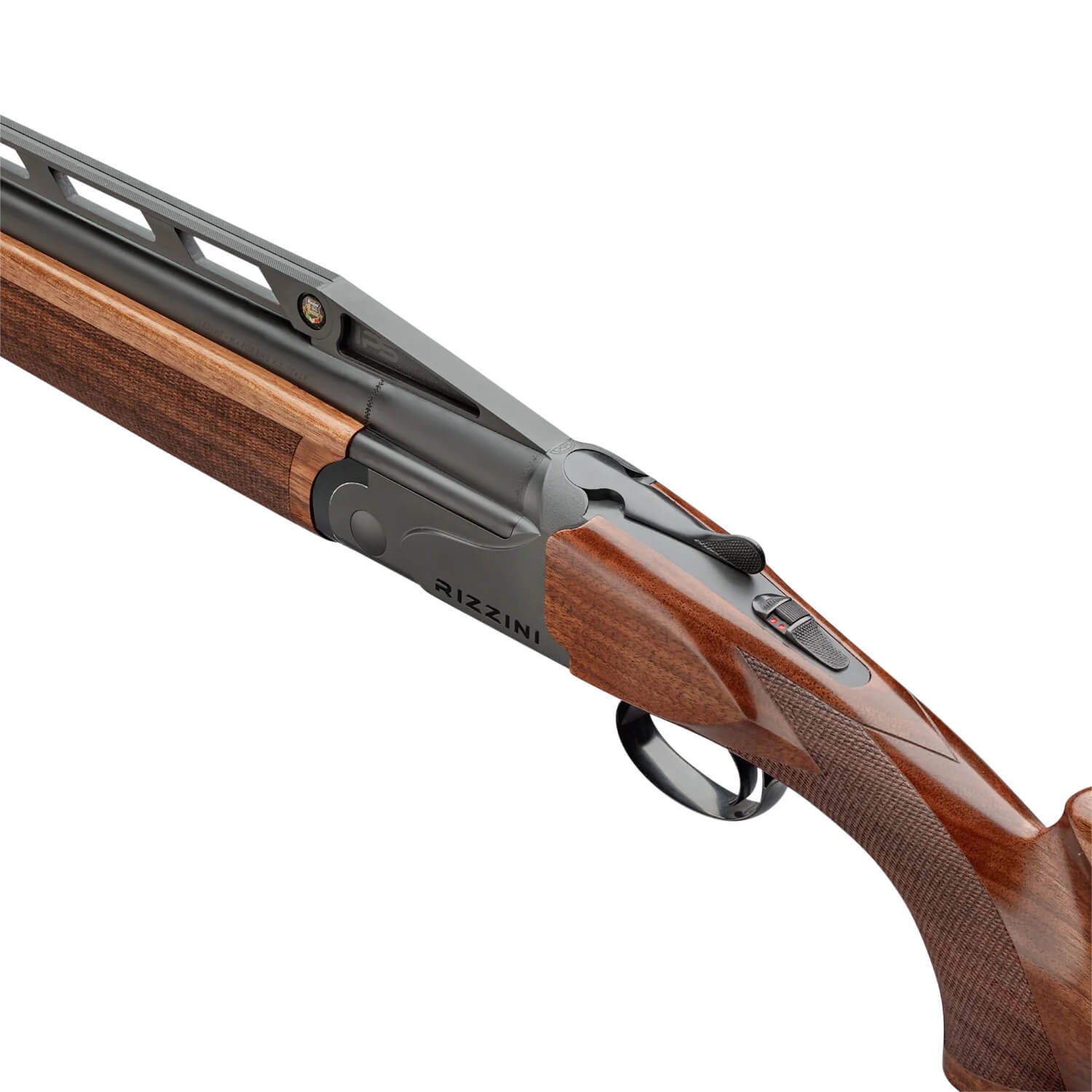 Rizzini USA 26011232IPS BR110 Sporter IPS 12 Gauge Break Open 2rd 32" Matte Gray Cerakote Vent Rib Adjustable Barrel Matte Gray Cerakote Steel Receiver Adj Comb Grade II Turkish Walnut Wood Stock Ambidextrous - Image 2