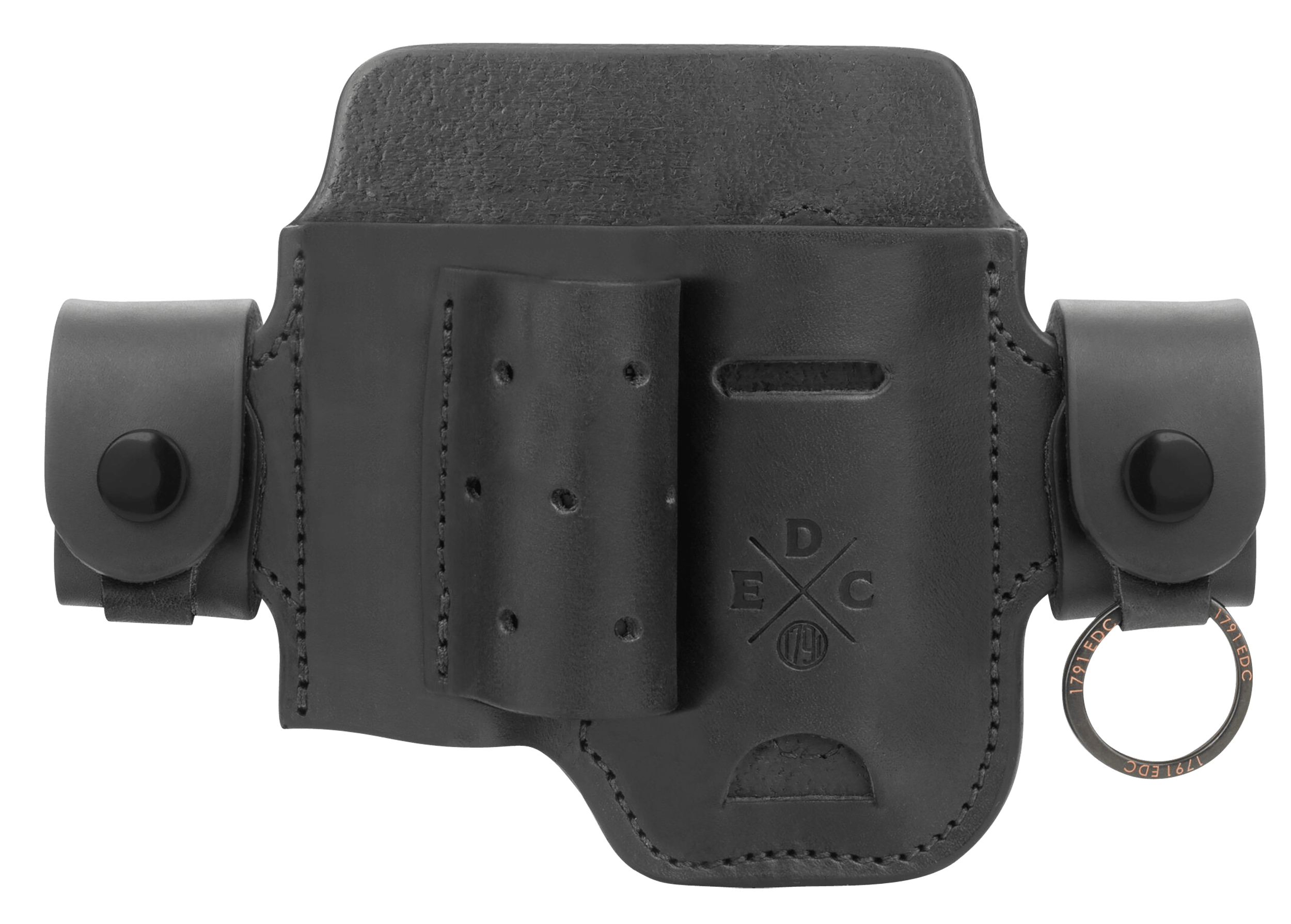1791 Gunleather HDASLFBLKA EDC Heavy Duty Action Snap OWB Black Leather Belt Loop Ambidextrous