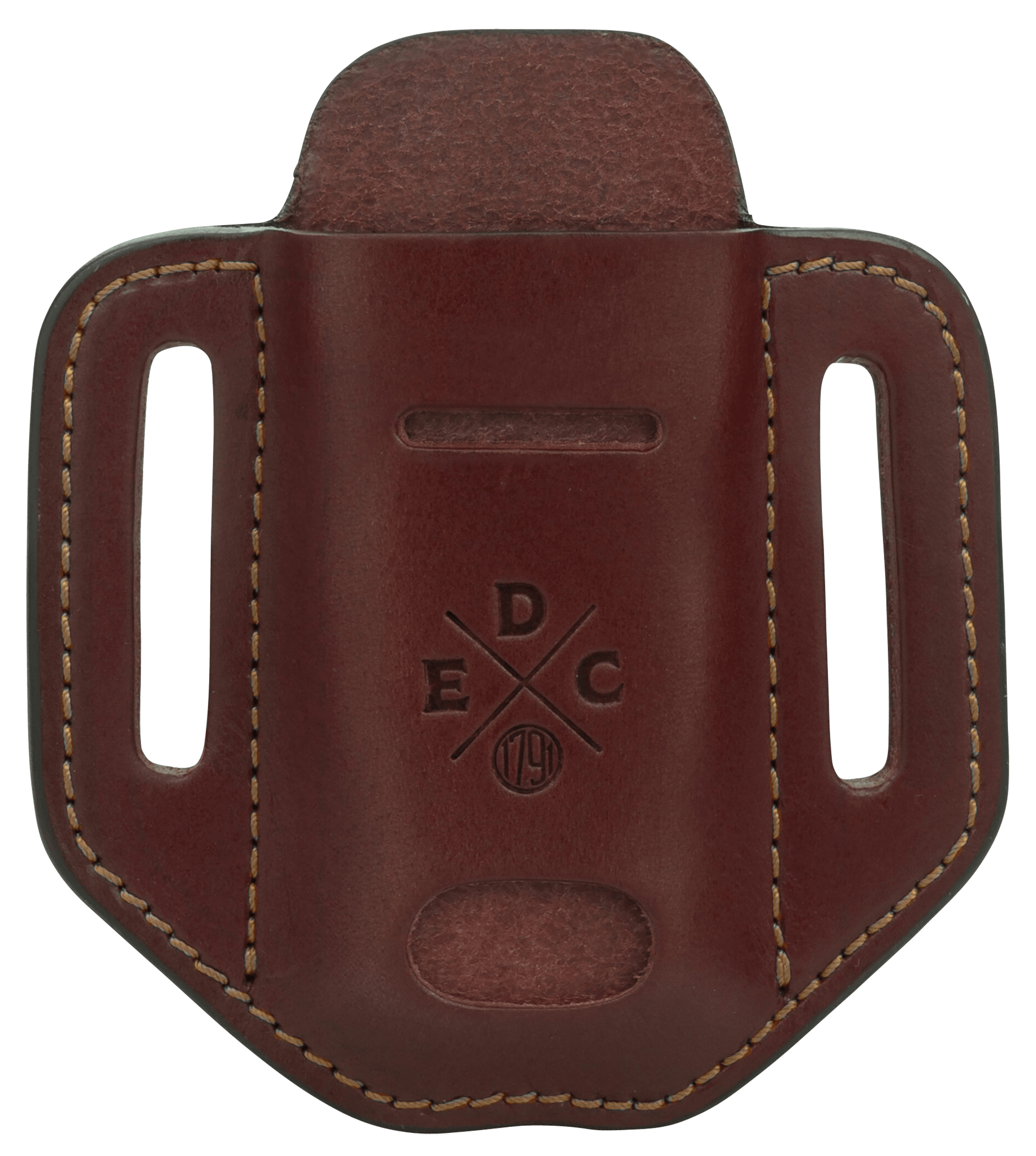 1791 Gunleather HDESSLCHNA EDC Heavy Duty Easy Slide Solo OWB Chestnut Leather Belt Slide Ambidextrous