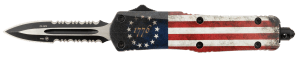 Templar Knife SBRF431 Betsy Ross Flag Small OTF Dagger Plain