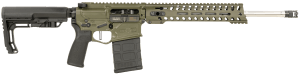 Patriot Ordnance Factory  Rogue Direct Impingement 7.62x51mm NATO 20+1 16.50" Stainless Barrel  OD Green Anodized Rec  Micro-B Muzzle Brake  11" M-LOK Handgaurd  Black MFT Minimalist Stock & Engage Grip