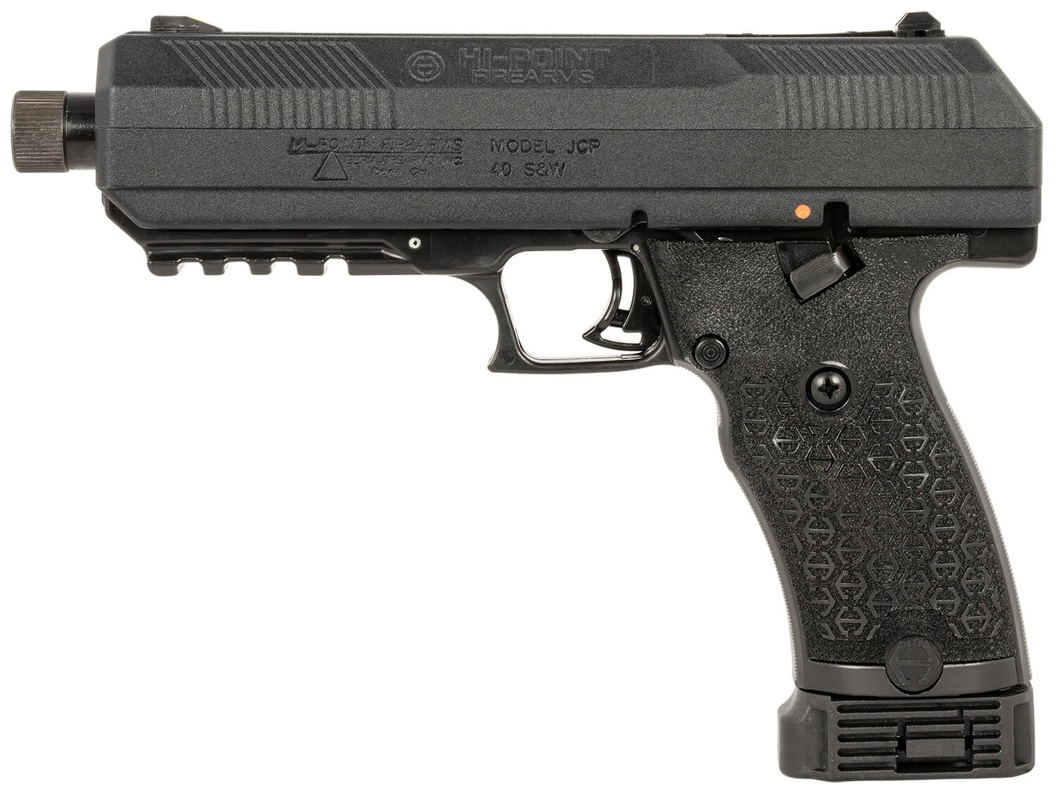 Hi-Point JCP40G2 JCP Gen2 40 S&W 10+1 4.50" Black Steel Barrel Black Powder Coated Serrated Steel Slide Black Polymer Frame w/Picatinny Rail - Image 2