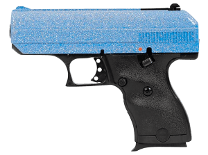 Hi-Point 916BLSP C9 9mm Luger 8+1 3.50" Black Steel Barrel Hydro-Dipped Blue Sparkle Serrated Slide Black Polymer Frame Black Polymer Grips