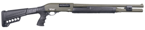 Gforce Arms GF2P12 GF2P  12 Gauge Pump 3" Chamber 7+1 20" Fixed Cylinder Bore  OD Green Barrel/Rec  Black Furniture  5rd Shell Carrier Stock  Rubber Pistol Grip  Blade Sight  3rd Shell Holder on Rec