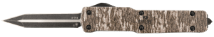 Templar Knife MAMOB121 Mossy Oak Lightweight Slim 3.16" OTF Dagger Plain Black Oxide Stonewashed Powder Coated D2 Steel Blade/ 4.93" Mossy Oak Bottomland Aged Aluminum Handle