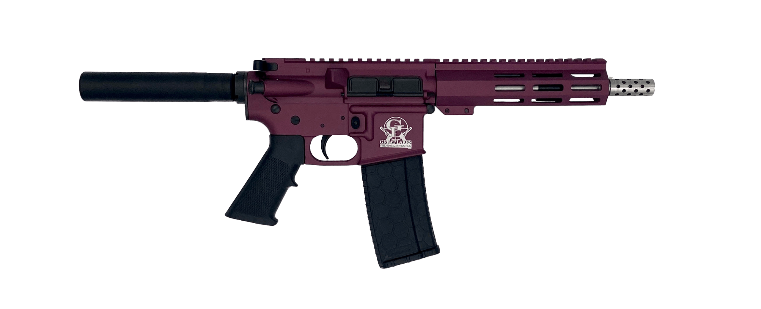 Great Lakes Firearms GL15223SSPCHY AR-15 223 Wylde 30+1 7.50" Stainless Threaded Barrel 7.13" M-LOK Handguard Black Cherry Cerakote Aluminum Picatinny Rail Receiver Black Synthetic Buffer Tube Mil-Spec Grip Right Hand