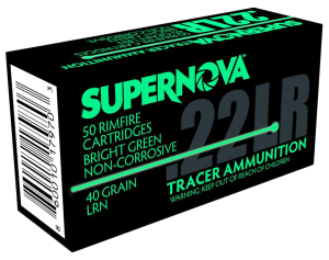 Piney Mountain Ammunition PMSN22LRG Green Tracer Non-Corrosive 22 LR 40 gr Lead Round Nose 50rd Box