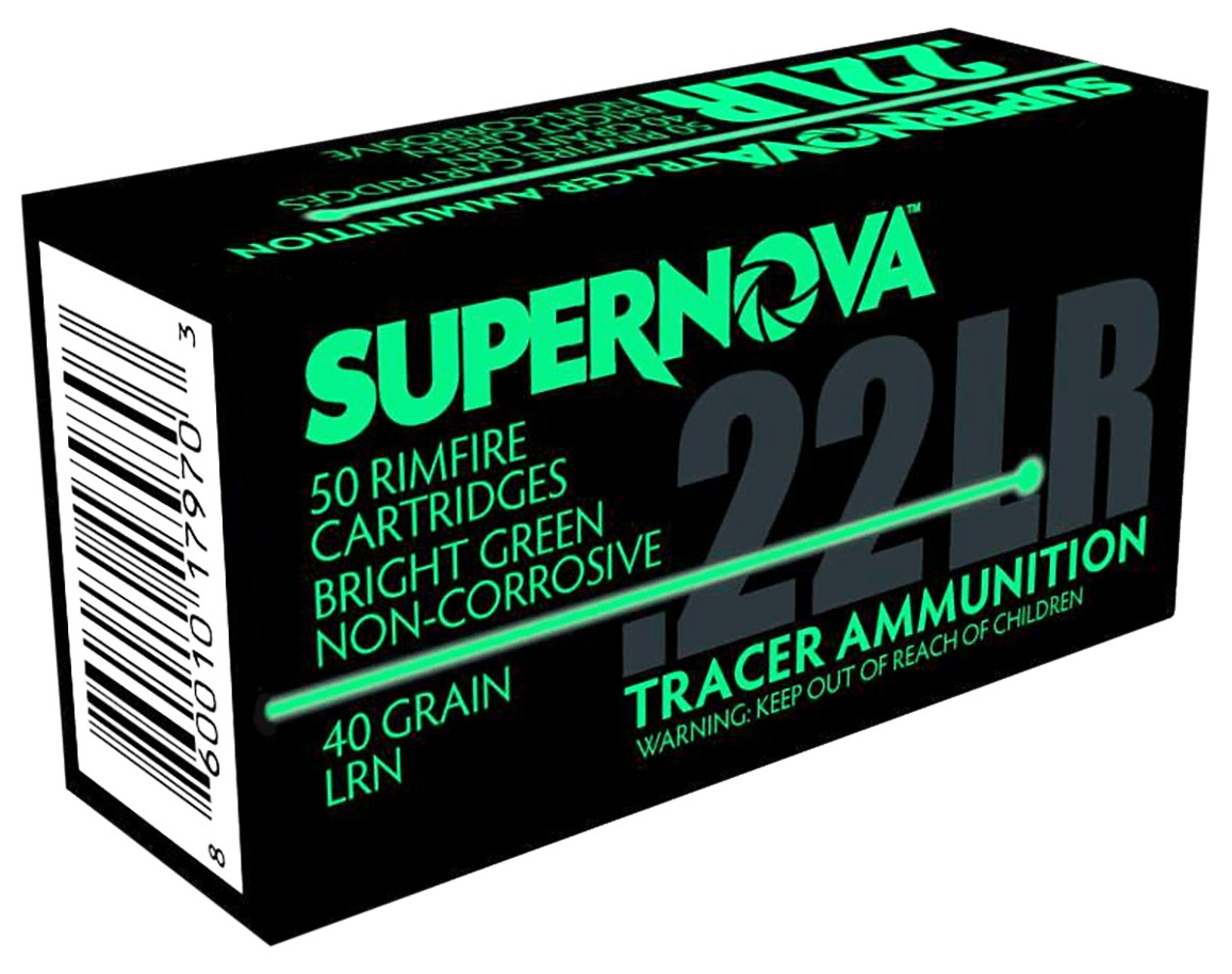 Piney Mountain Ammunition PMSN22LRG Green Tracer Non-Corrosive 22 LR 40 gr Lead Round Nose 50rd Box