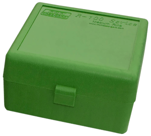 MTM Case-Gard RS10010 Ammo Box Flip-Top 223 Rem 204 Ruger Green Polypropylene 100rd