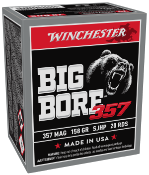 Winchester Ammo X357MBB Big Bore 357 Mag 158 gr Semi Jacketed Hollow Point 20rd Box