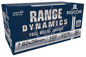 Fiocchi 762X39A Range Dynamics 7.62x39mm 123gr Full Metal Jacket 50rd Box