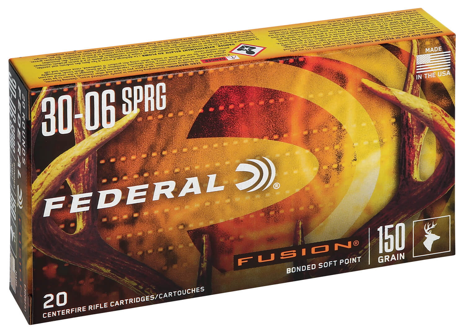 Federal F3006FS1 Fusion 30-06Springfield 150gr Bonded Soft Point 20rd Box - Image 2
