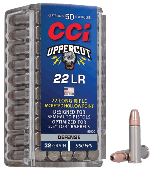 CCI 960CC Uppercut Defense 22LR 32gr Jacketed Hollow Point 50rd Box