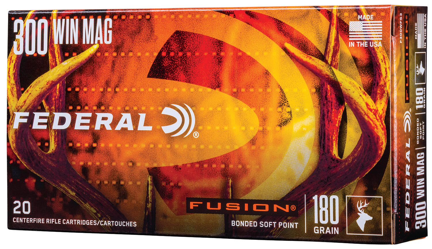 Federal F300WFS3 Fusion 300WinMag 180gr Bonded Soft Point 20rd Box - Image 2