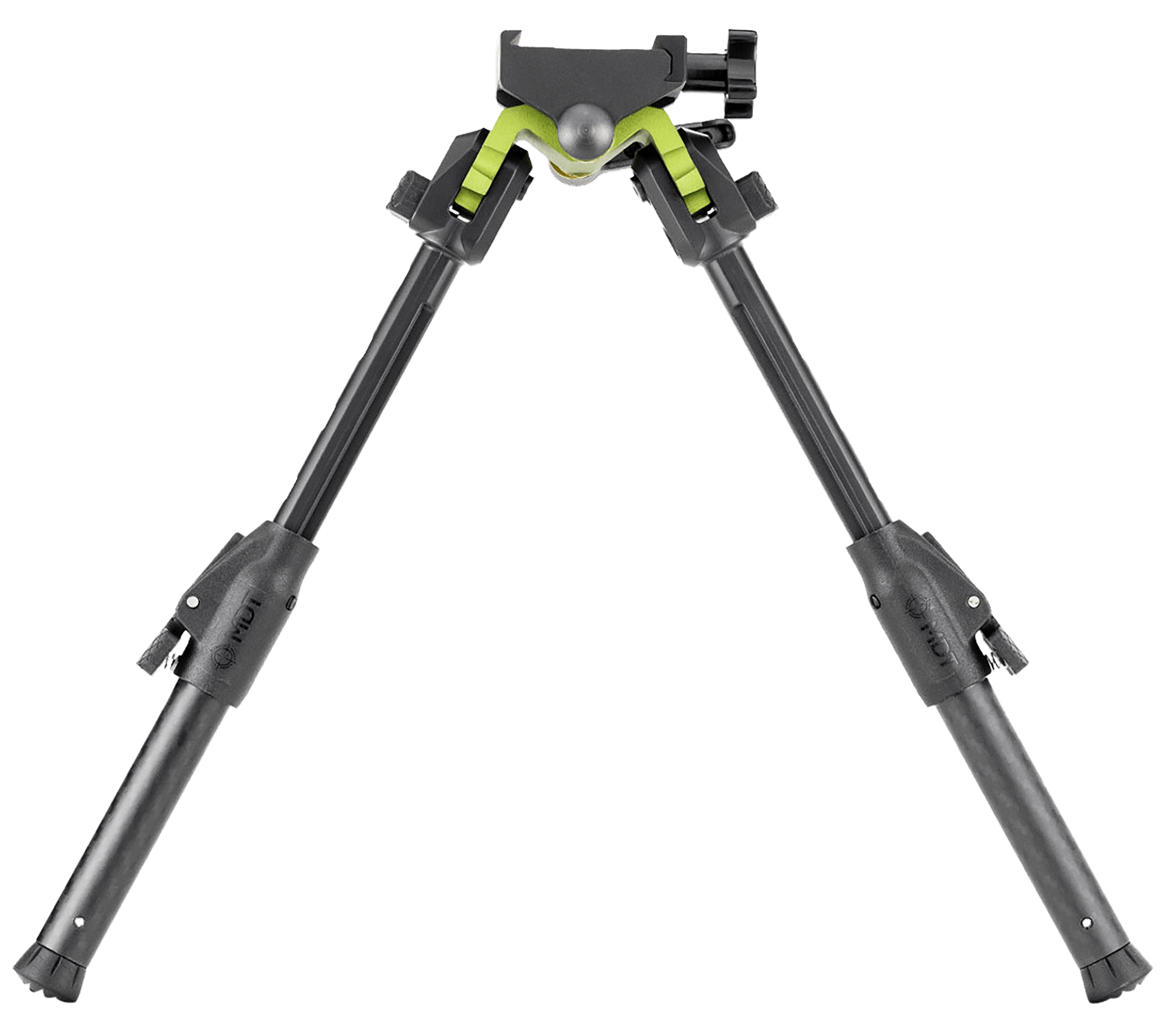 Mdt Sporting Goods Inc 105560GRN GRND-POD Green/Black 4.50"-9" Carbon Fiber/Aluminum Adj. Throw Lever 4 Leg Postitions Fits Picatinny Rail