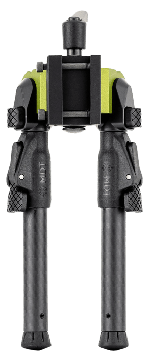 Mdt Sporting Goods Inc 105561GRN GRND-POD  Green/Black 4.50"-9" Carbon Fiber/Aluminum  Adj. Throw Lever  4 Leg Postitions  Fits ARCA Rail & RRS Dovetail
