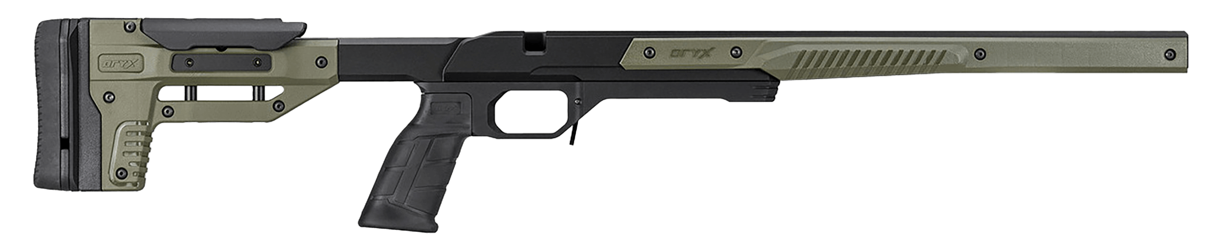 Mdt Sporting Goods Inc 106159ODG Oryx Chassis OD Green/Black Aluminum Adj. Cheekrest M-LOK Forend AR-Style Grip Barricade Stop Polymer Mag Compatible Fits Short Action Howa 1500 & Weatherby Vanguard