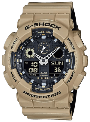 G-shock GA100L8A G-Shock Tactical Brown Stainless Steel Bezel 145-215mm