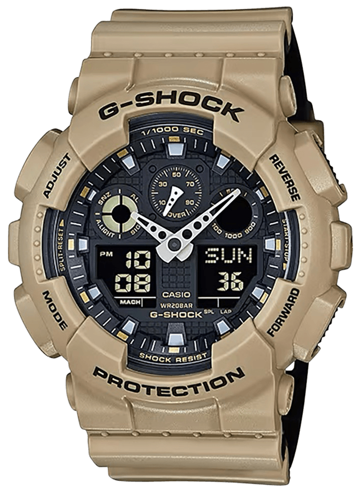 G-shock GA100L8A G-Shock Tactical Brown Stainless Steel Bezel 145-215mm