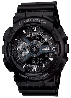G-shock GA1101BCR G-Shock Tactical Black Stainless Steel Bezel 145-215mm