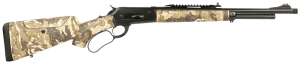 Taylors & Company 210317 1886 Journey 45-70 Gov 5+1 19" Threaded Black Cerakote Barrel/Rec Camo Furniture Adj. Cheekrest Stock Fiber Optic Sight with Optic Mount Scope Mount