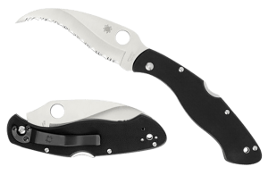 Spyderco C12GS Civilian CLIPIT 4.09" Folding Serrated Satin VG-10 SS Blade/ Black Textured G10 Handle Includes Pocket Clip