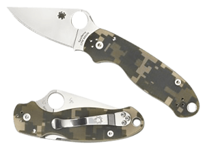 Spyderco C223GPCMO Para 3 2.95" Folding Plain Black DLC CPM S45VN SS Blade/Digital Camo Textured G10 Handle Includes Pocket Clip