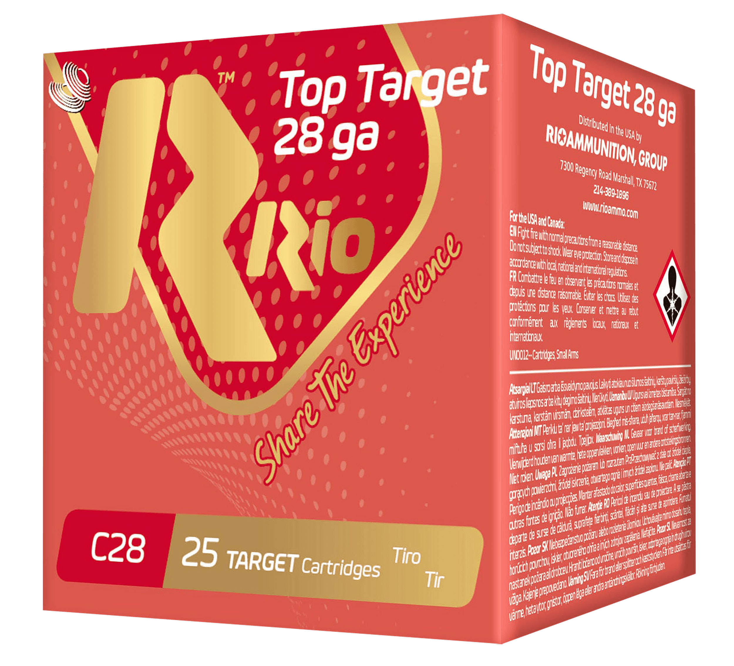 Rio Ammunition RC289 Top Target 28 Gauge 2.75" 3/4 oz 25rd Box