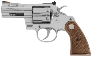 Colt Mfg PYTHONSP2WCTS Python 357 Mag/38 Special 6 Shot 2.50" Stainless Recessed Target/Vent Rib Barrel Stainless Cylinder & Frame Walnut w/Colt Medallion Grip