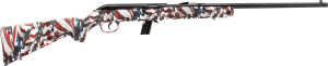 Savage Arms 40222 64 F 22 LR 10+1 21"  Blued Barrel/Rec (Drilled & Tapped)  American Flag Synthetic Stock  Open Sights