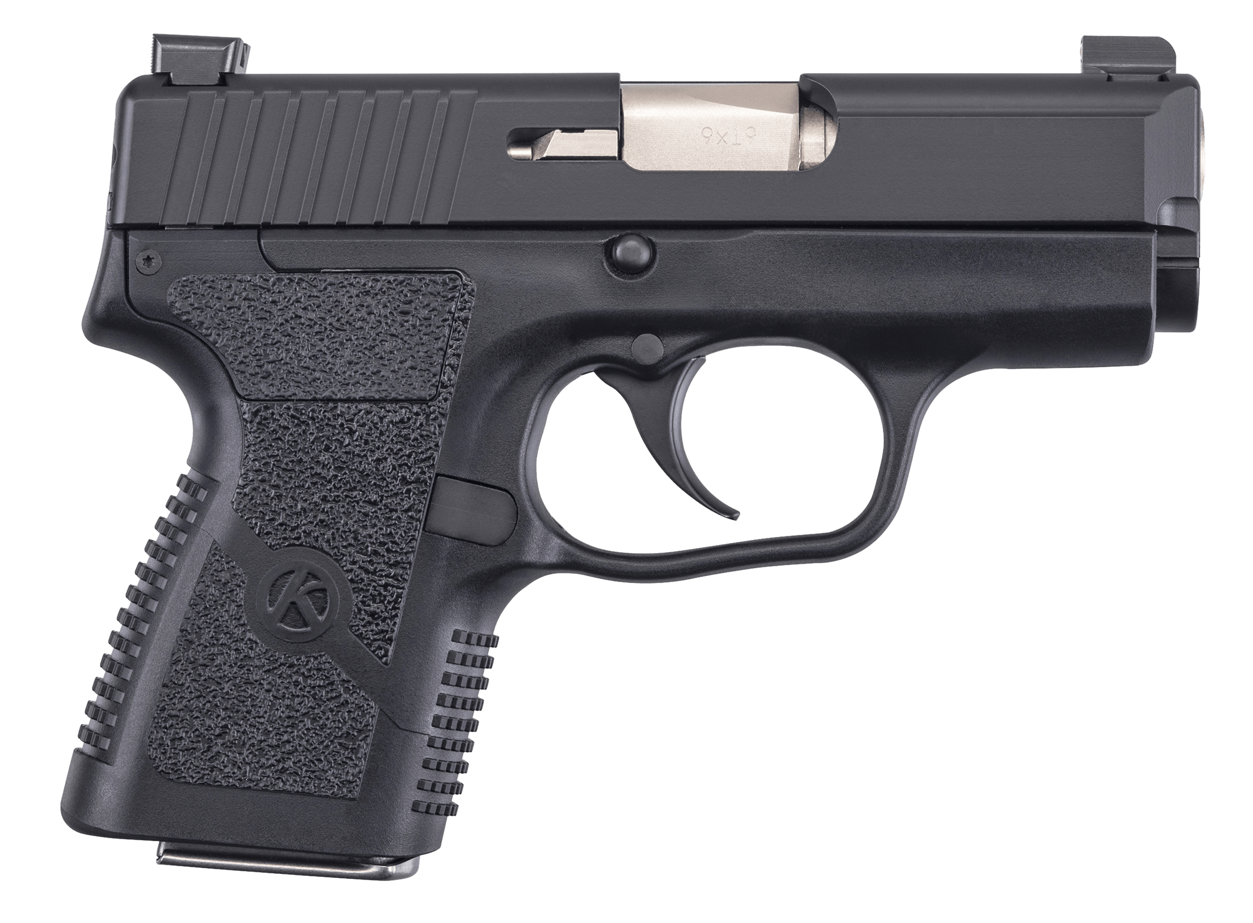 Kahr Arms PM90G94N PM 9mm Luger 6+1 7+1 3.10" Polygonal Rifled Barrel/Matte Stainless Steel Serrated Matte Stainless Steel Slide Black Polymer Frame Black Textured Polymer Grips Right Hand