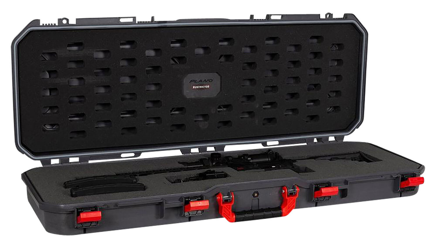 Plano PLA11842R All Weather 2 w/ Rustrictor Technology 42" Gray w/ Red Accents Dri-Loc Seal & Lockable Latches - Image 2