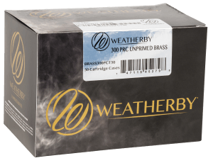Weatherby BRASS300PCT50 Unprimed Cases  300 PRC Rifle Brass/ 50rd Box