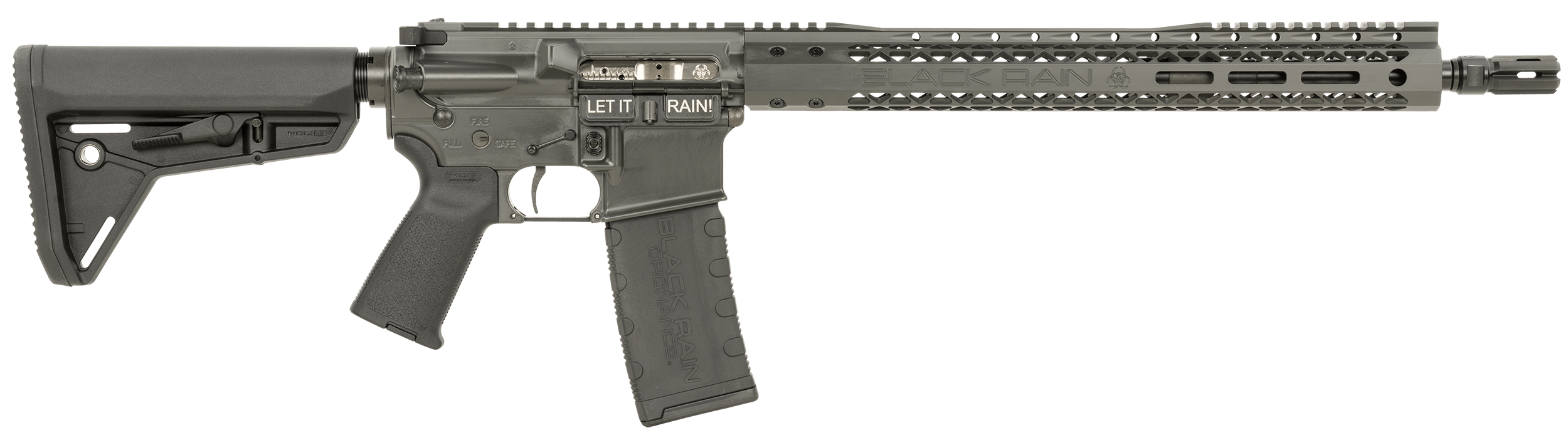 Black Rain Ordnance BROSSPSMK Spec 15+ SSP 5.56x45mm NATO 30+1 16" Smoke 15" Slim M-LOK Magpul Grip/Carbine Stock