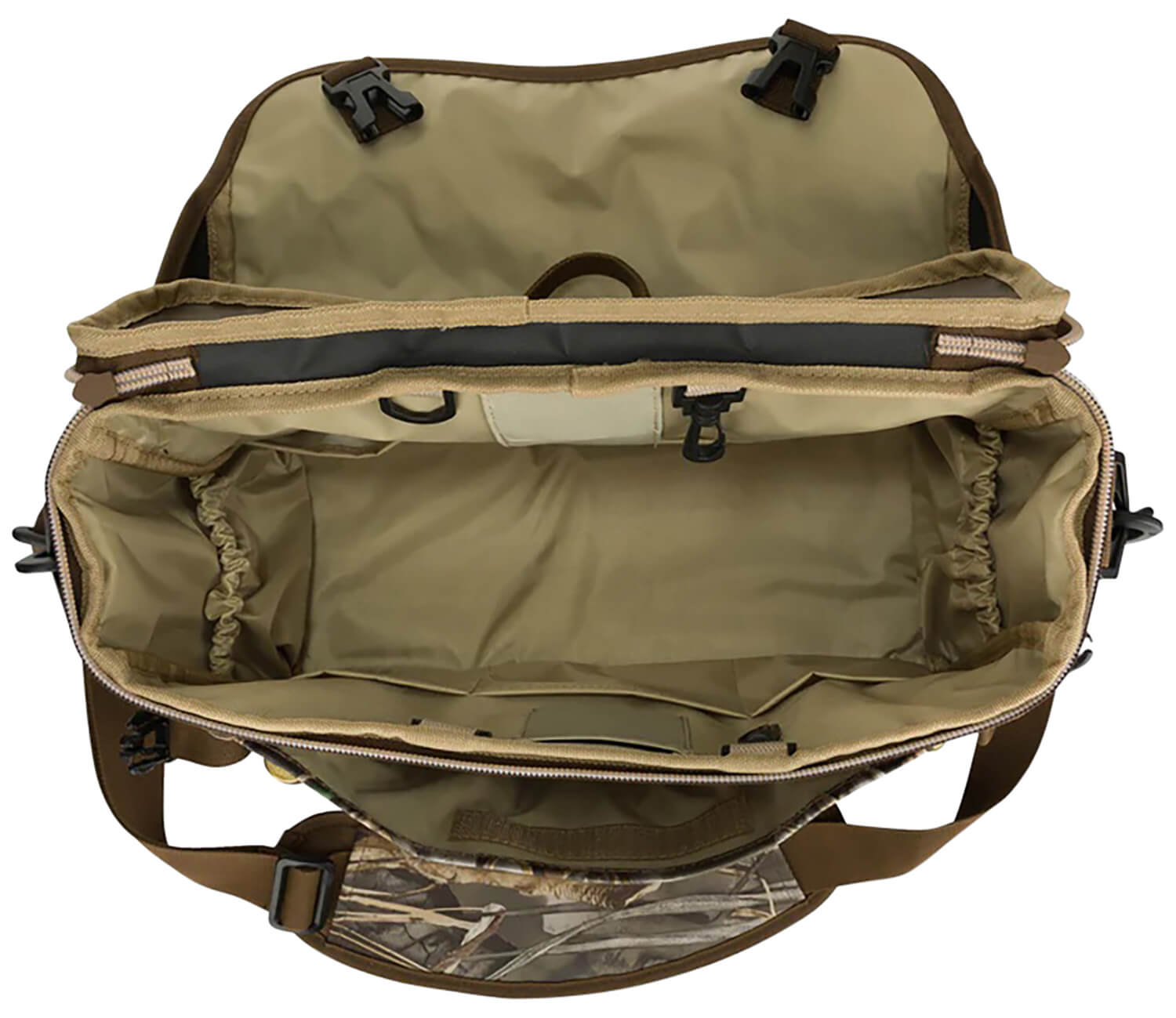 Drake Waterfowl DA1040006 Shoulder Bag 2.0 Mossy Oak Bottomland 6 Storage Pockets Exterior Storage & Shell Loops Choke Tube Sleeves Adj. Shoulder Strap - Image 3