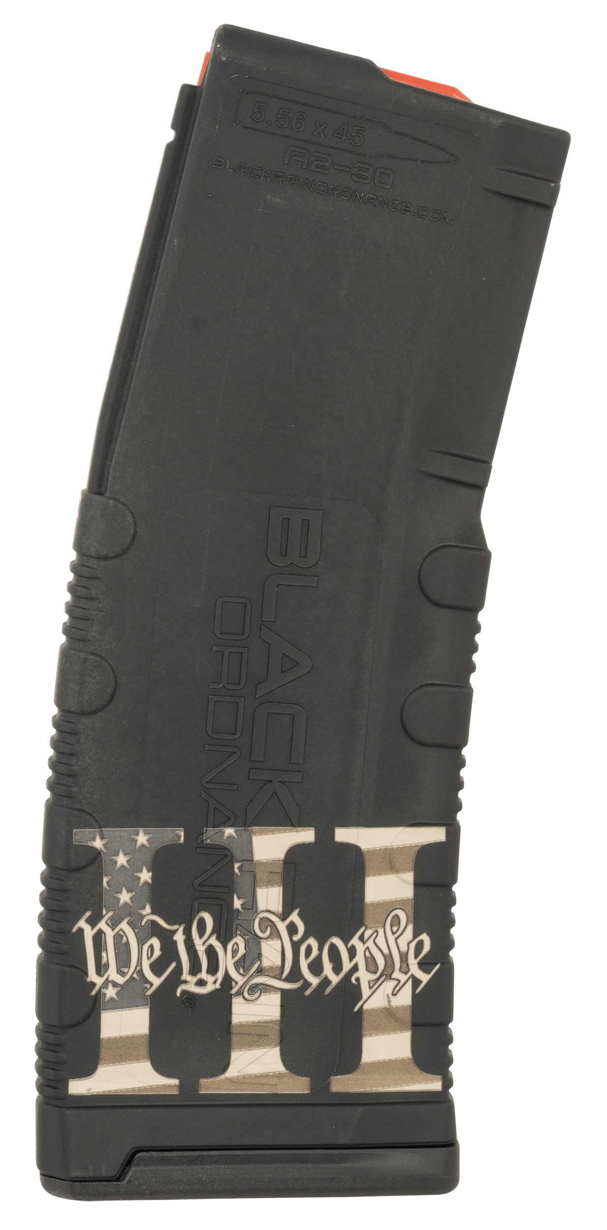 Black Rain Ordnance MAG303PERCENT Magazine 30rd 223 Rem/5.56 NATO We The People Engraving Fits AR-15 Platform