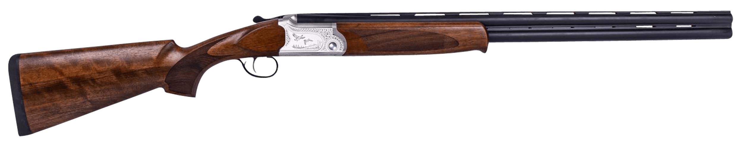 ATI GKOF28SV Cavalry SX 28 Gauge 3 2rd 26" Blued O/U Barrel Silver Engraved Rec Oiled Turkish Walnut Stock 5 Chokes"