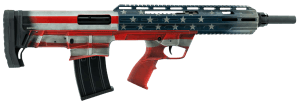 Tokarev USA 21000164 TBP  Bullpup 12 Gauge Semi-Auto 3" 5+1 18.50" Black Steel Barrel  American Flag Picatinny Rail Receiver  American Flag Adjustable Synthetic Stock