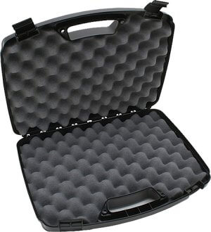 MTM Case-Gard 80940 Double Handgun Case Black Polypropylene Holds 2 Handguns w/ up to 8' Barrels