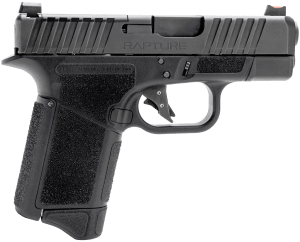Gforce Arms GF932512 Rapture 9mm Luger 12+1 3.25" Black Steel Barrel Black Optic Cut/Serrated Slide Polymer Frame Black Textured Grip