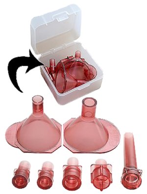MTM Case-Gard AF7 Universal Powder Funnel Kit Red Multi-Caliber Plastic