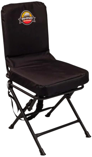 Rhino Blinds RC2281 Padded Swivel Hunting Chair 360 Degree Swivel Black 600D Polyester