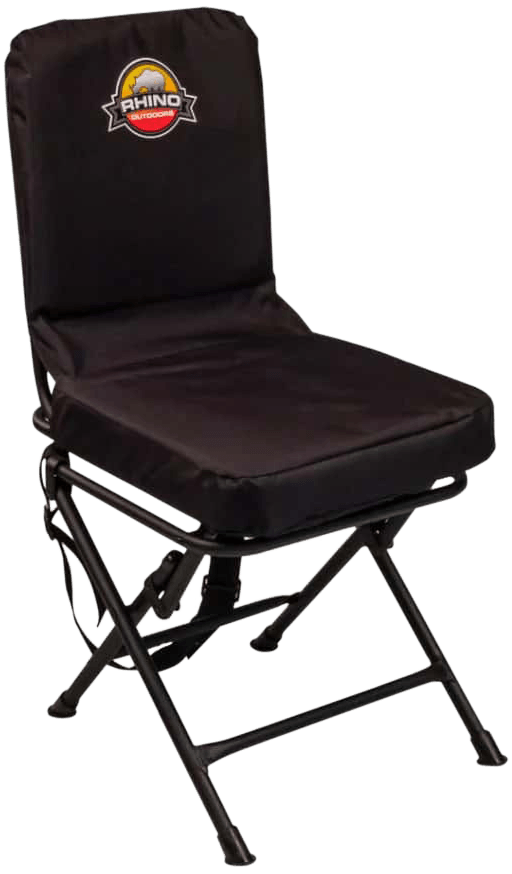 Rhino Blinds RC2281 Padded Swivel Hunting Chair 360 Degree Swivel Black 600D Polyester