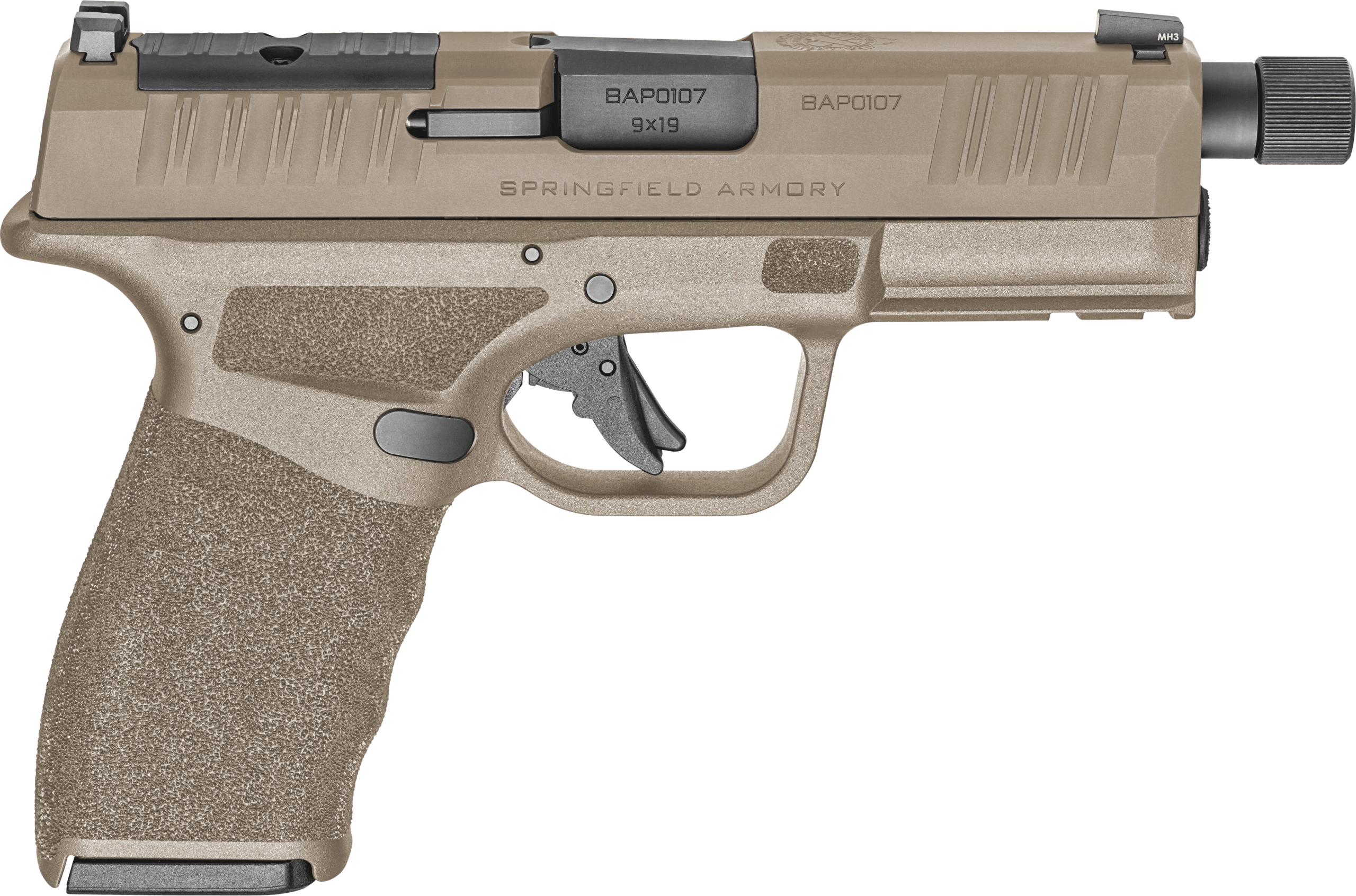 Springfield Armory HCP9449FTOSP Hellcat Pro OSP 9mm Luger 17+1/15+1 4.40" Black Melonite Threaded Barrel Flat Dark Earth Cerakote Optic Ready/Serrated Steel Slide Flat Dark Earth w/Black Controls Polymer Frame w/Picatinny Rail Adaptive Textured Grip
