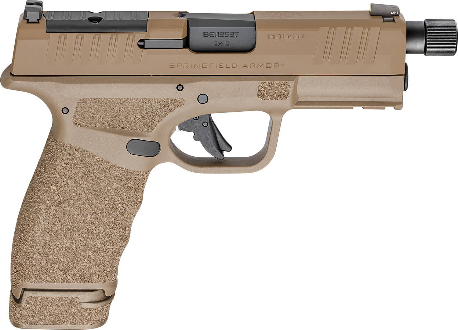 Springfield Armory HCP9449FTOSP Hellcat Pro OSP 9mm Luger 17+1/15+1 4.40" Black Melonite Threaded Barrel Flat Dark Earth Cerakote Optic Ready/Serrated Steel Slide Flat Dark Earth w/Black Controls Polymer Frame w/Picatinny Rail Adaptive Textured Grip - Image 3